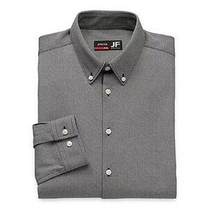 J.Ferrar Men’s Gray Long Sleeve Button Up Slim Fit | Color: Gray | Size: S